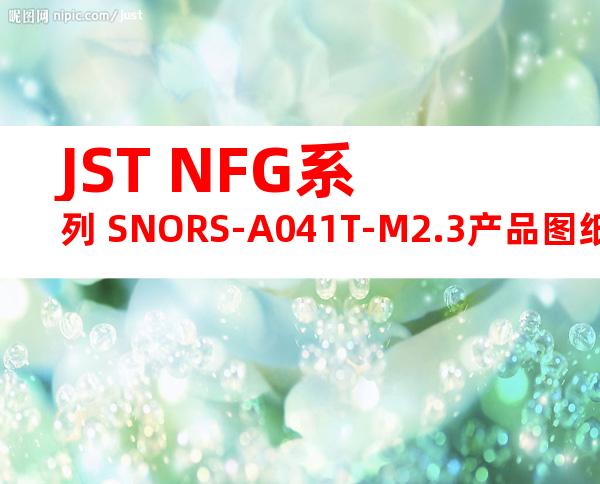JST NFG系列 SNORS-A041T-M2.3产品图纸